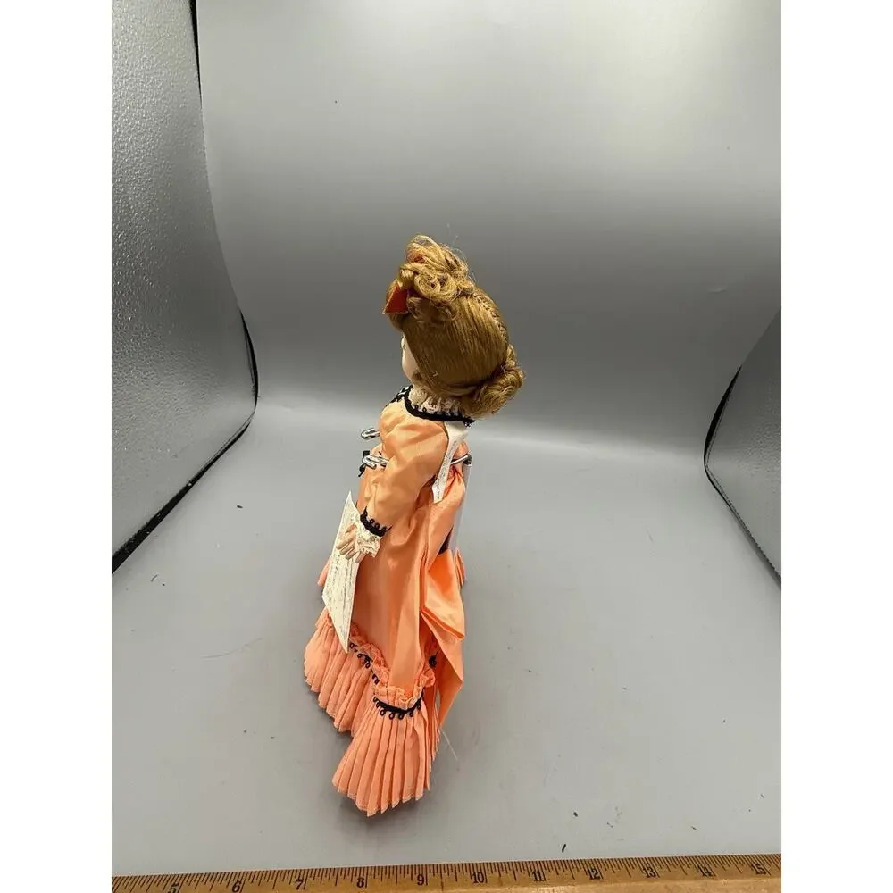 Madame Alexander Portrettes Doll Peach Victorian Dress Tagged 8” Vintage